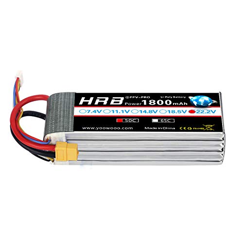 Amazon.co.jp: HRB 6S 1800mAh 22.2V 50C XT60 リチウムポリマー電池